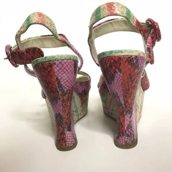 Alice   Olivia EU Sz 36.5 Wedge Sandals
