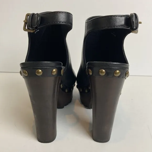 ALICE   OLIVIA 'Sharon' Leather Platform Clogs Size EU 36 (US 6)