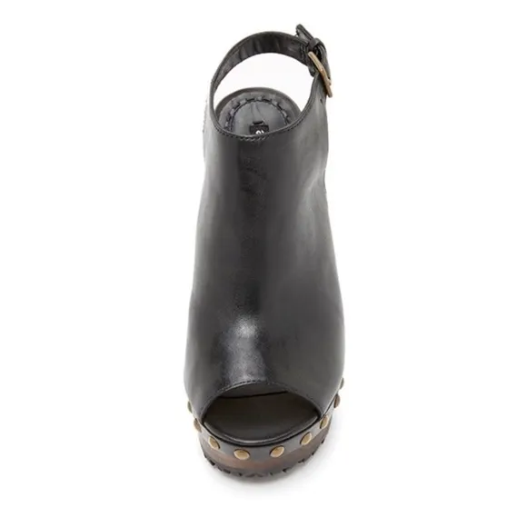 ALICE   OLIVIA 'Sharon' Leather Platform Clogs Size EU 36 (US 6)