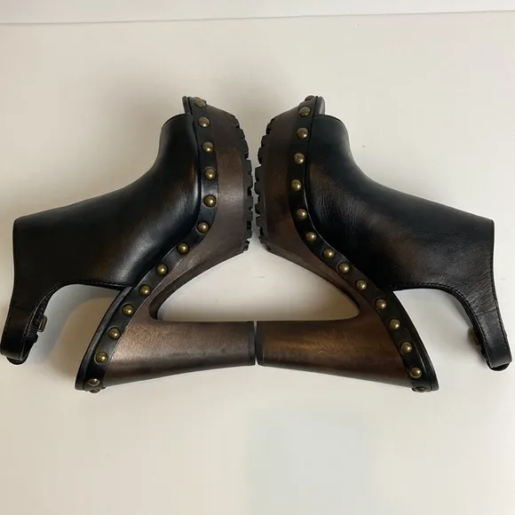 ALICE   OLIVIA 'Sharon' Leather Platform Clogs Size EU 36 (US 6)