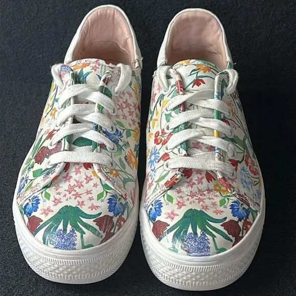 ALICE   OLIVIA Pemton Floral Nappa Leather Platform Shoes 39.5 size 9