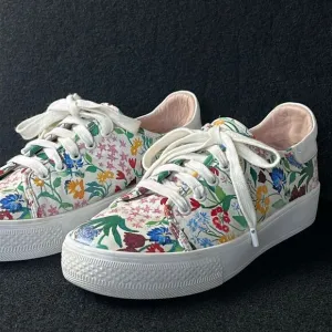ALICE   OLIVIA Pemton Floral Nappa Leather Platform Shoes 39.5 size 9