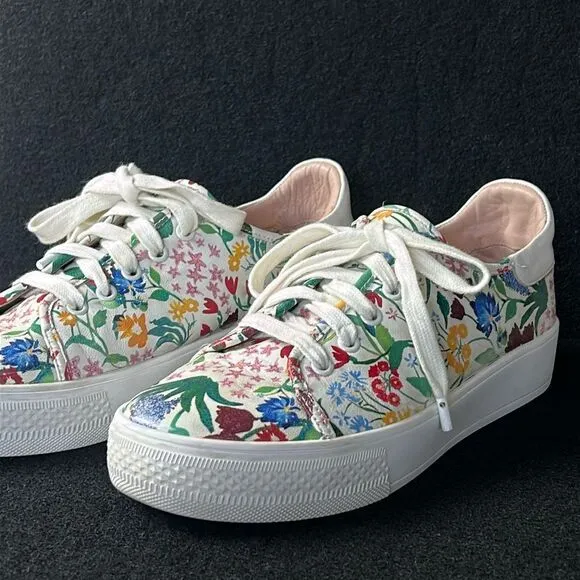 ALICE   OLIVIA Pemton Floral Nappa Leather Platform Shoes 39.5 size 9