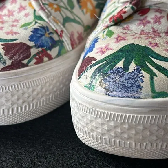 ALICE   OLIVIA Pemton Floral Nappa Leather Platform Shoes 39.5 size 9