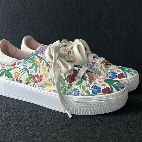 ALICE   OLIVIA Pemton Floral Nappa Leather Platform Shoes 39.5 size 9