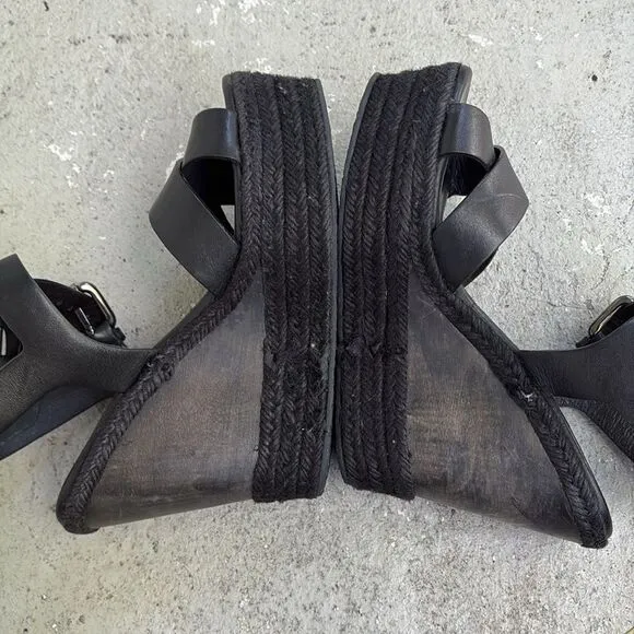 All Saints rope wedge platforms