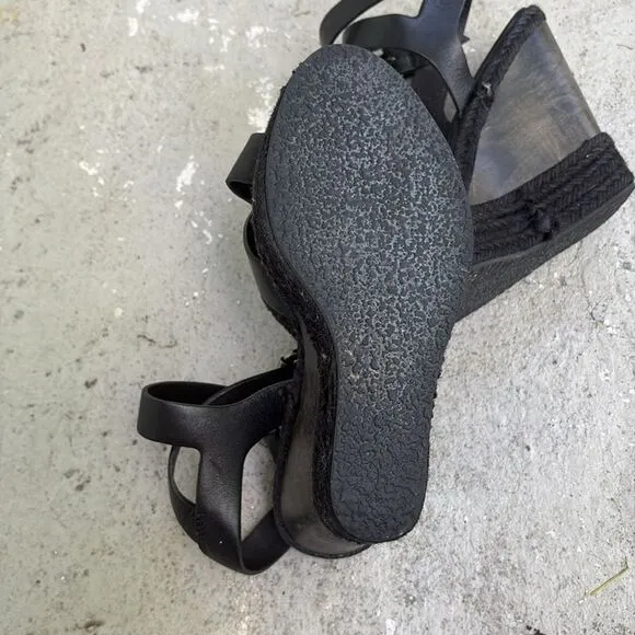 All Saints rope wedge platforms