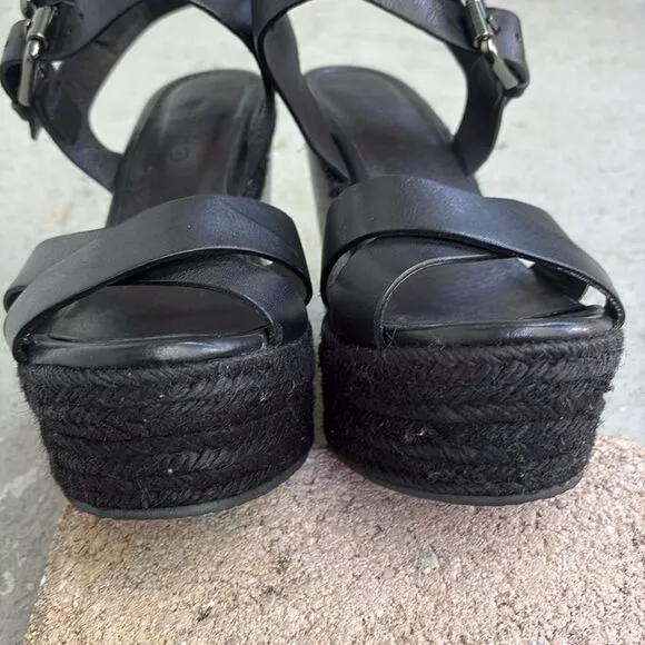 All Saints rope wedge platforms