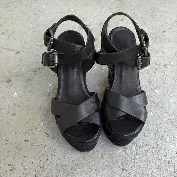 All Saints rope wedge platforms