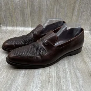 Allen Edmonds Brown Carlsbad Bluff Weave Penny Loafers Mens 11 D Dress‎ Shoes