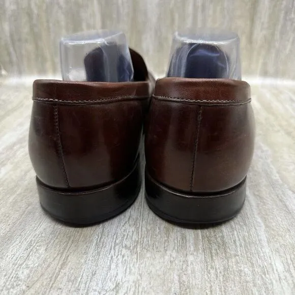 Allen Edmonds Brown Carlsbad Bluff Weave Penny Loafers Mens 11 D Dress‎ Shoes