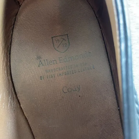 Allen Edmonds Cody Black Leather Braided Tassle Kiltie Shoes Loafers Size 12 C