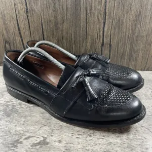 Allen Edmonds Cody Black Leather Braided Tassle Kiltie Shoes Loafers Size 12 C