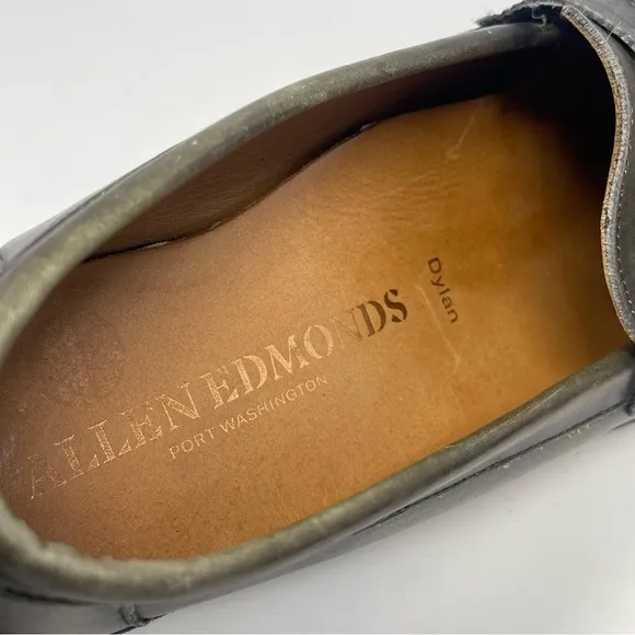 Allen Edmonds Dylan Penny Loafers Mens 8.5 D Burnished Green Leather Shoes