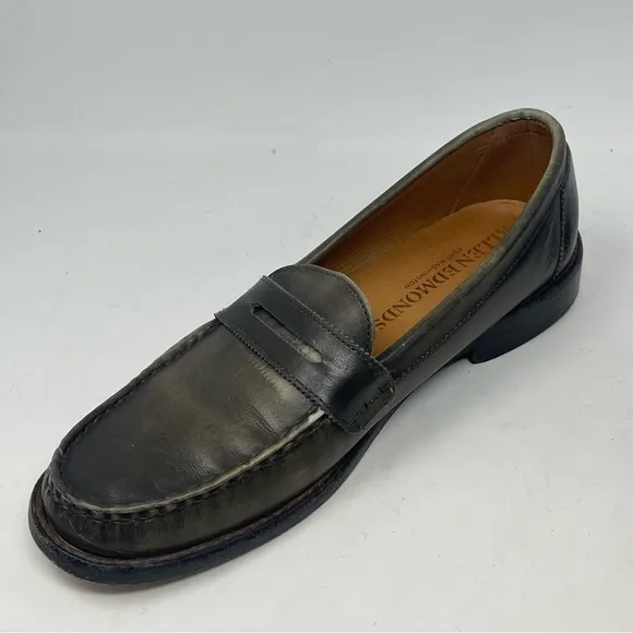 Allen Edmonds Dylan Penny Loafers Mens 8.5 D Burnished Green Leather Shoes