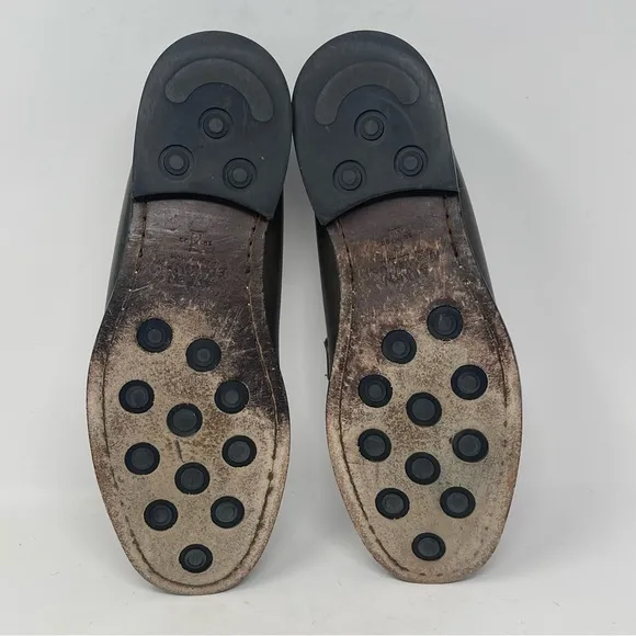 Allen Edmonds Dylan Penny Loafers Mens 8.5 D Burnished Green Leather Shoes