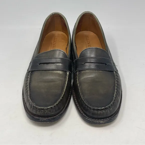 Allen Edmonds Dylan Penny Loafers Mens 8.5 D Burnished Green Leather Shoes