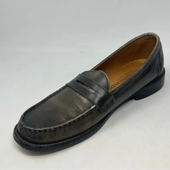 Allen Edmonds Dylan Penny Loafers Mens 8.5 D Burnished Green Leather Shoes