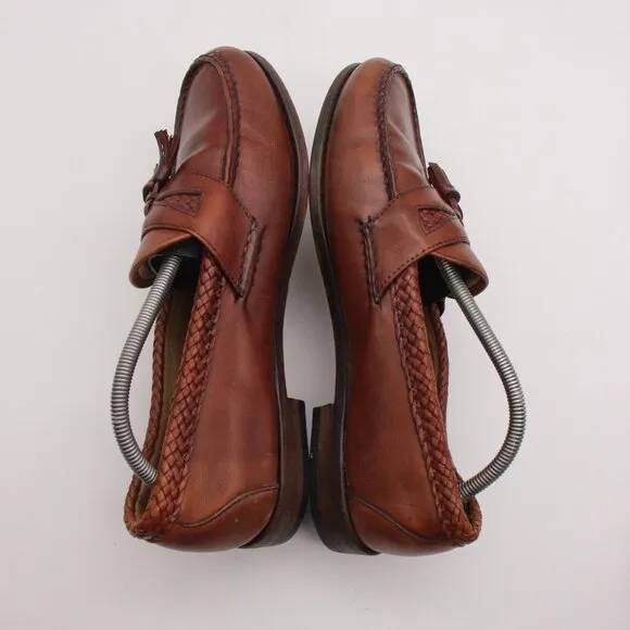 Allen Edmonds Maxfield Men's 11 EEE Tassel Loafers Shoes Brown Leather 47716