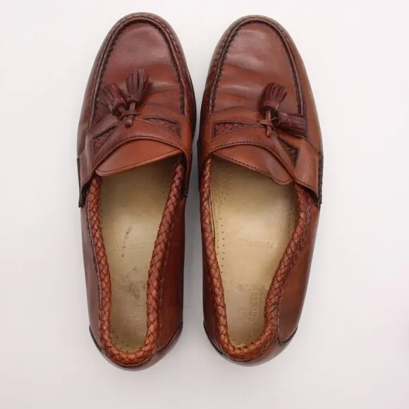 Allen Edmonds Maxfield Men's 11 EEE Tassel Loafers Shoes Brown Leather 47716