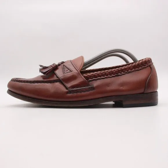 Allen Edmonds Maxfield Men's 11 EEE Tassel Loafers Shoes Brown Leather 47716
