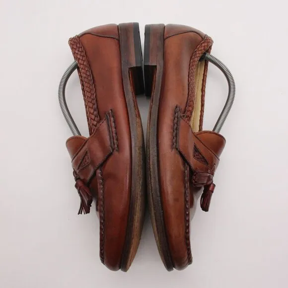Allen Edmonds Maxfield Men's 11 EEE Tassel Loafers Shoes Brown Leather 47716