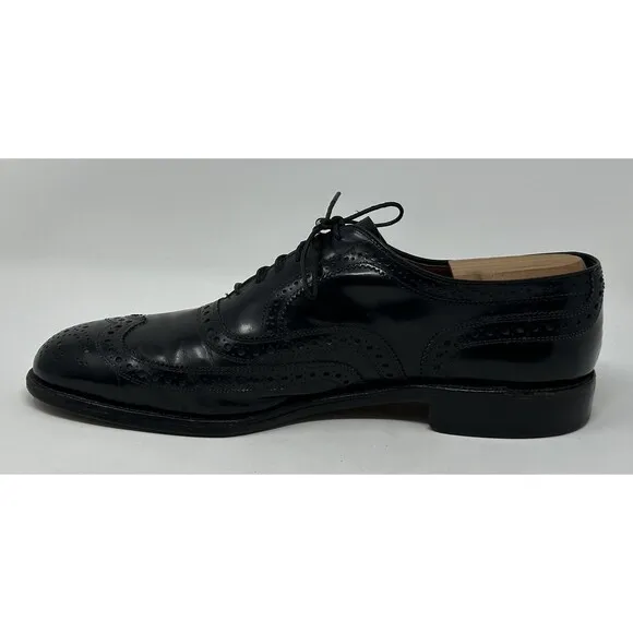 Allen Edmonds McAllister Wingtip Oxford Men's 10 D Black Leather Dress Shoes USA