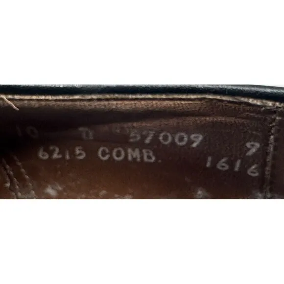 Allen Edmonds McAllister Wingtip Oxford Men's 10 D Black Leather Dress Shoes USA