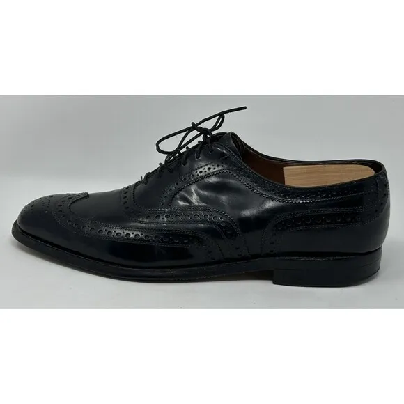 Allen Edmonds McAllister Wingtip Oxford Men's 10 D Black Leather Dress Shoes USA