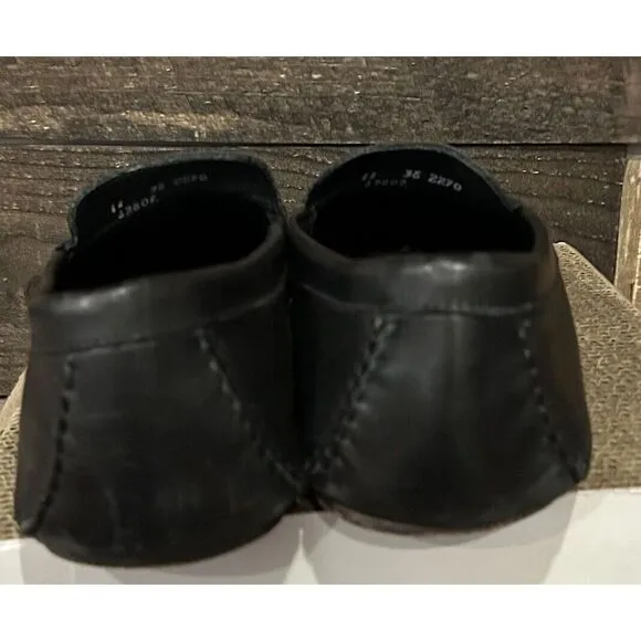 Allen‎ Edmonds Mens 11 The Super Sport Technogel Black Leather Loafers Shoes