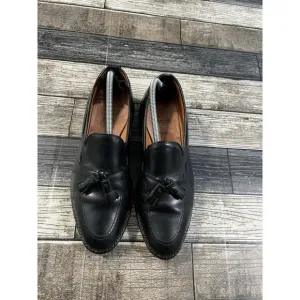 Allen Edmonds Mens Grayson 8217 Black Leather Tassle Loafers Shoes Size 9.5 B