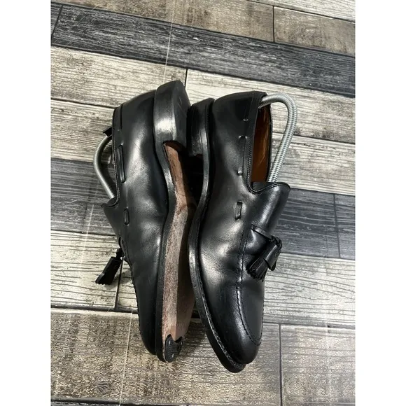 Allen Edmonds Mens Grayson 8217 Black Leather Tassle Loafers Shoes Size 9.5 B