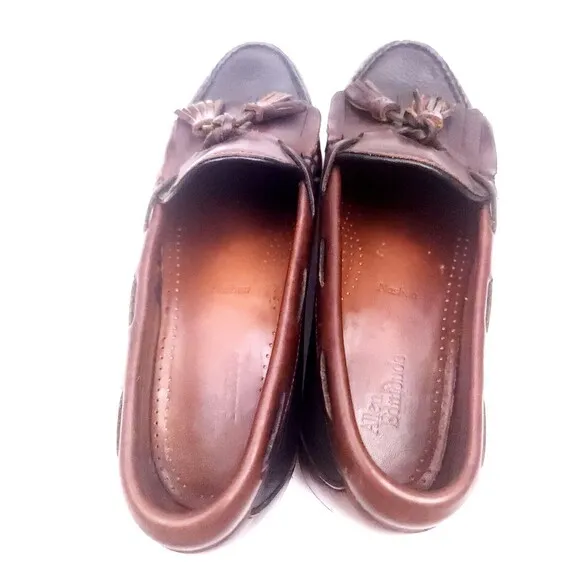 Allen Edmonds Nashua Men's Tassel Loafers Black/Dark Brown Size 8 3 E  Shoes