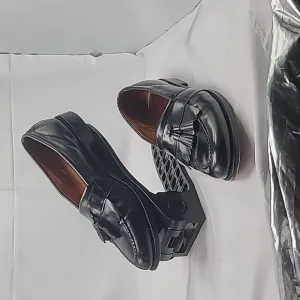 ALLEN EDMONDS‎ Newport Black Leather Sz 12  Mens Dress Tassel Loafers Shoes