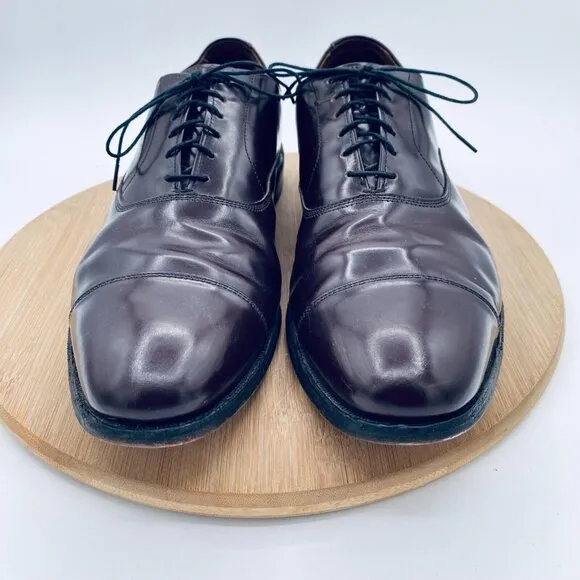 Allen Edmonds Park Avenue Shoes Mens 14 B Brown Leather Oxfords Cap