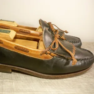 Allen Edmonds Woodstock Black Leather Tassel Loafer Shoes Men's Made in USA 7.5