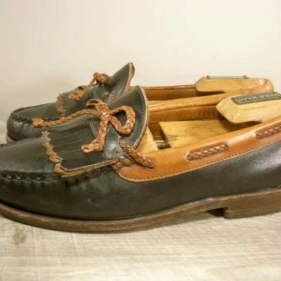 Allen Edmonds Woodstock Black Leather Tassel Loafer Shoes Men's Made in USA 7.5