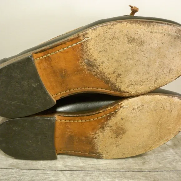 Allen Edmonds Woodstock Black Leather Tassel Loafer Shoes Men's Made in USA 7.5