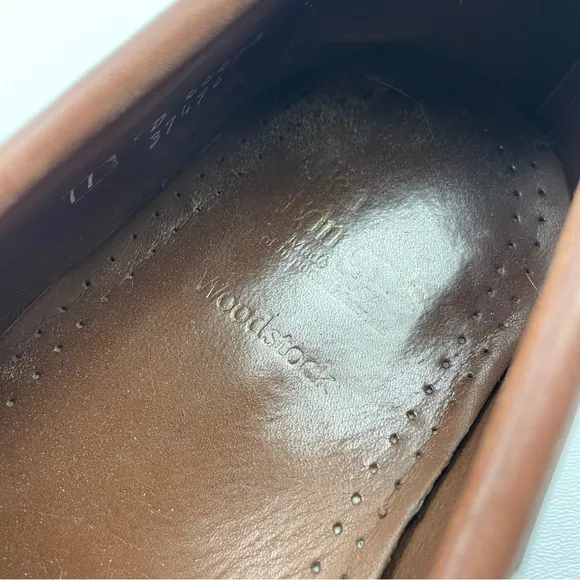 Allen Edmonds Woodstock Leather Black Brown Loafers Shoes Mens Size 11 D