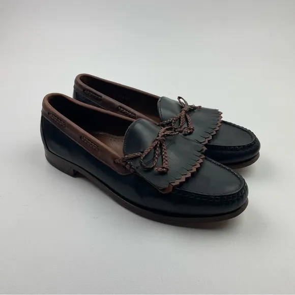 Allen Edmonds Woodstock Leather Black Brown Loafers Shoes Mens Size 11 D