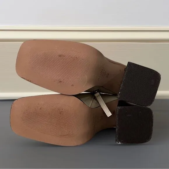 Alohas South Bicolor Boots Camel/Beige Block Heel Booties Two-Tone Colorblock