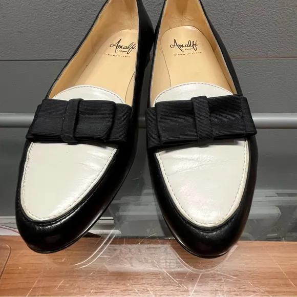 Amalfi Women's Black and White Loafers