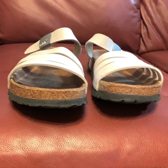 &quot; Betula&quot; (&quot;Birkenstock&quot;) white, slide sandals, size 39