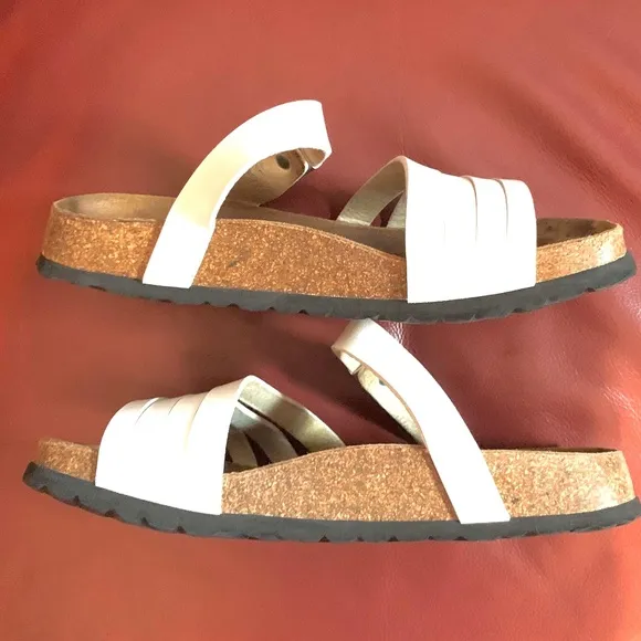 &quot; Betula&quot; (&quot;Birkenstock&quot;) white, slide sandals, size 39