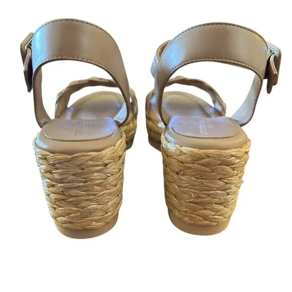 Andre Assous Cecilia Leather Espadrille Wedge Sandals NEW Size 11