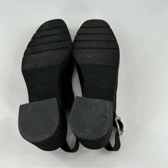 Andre assous featherweights sandals 7.5 black nubuck leather vintage 80s 90s
