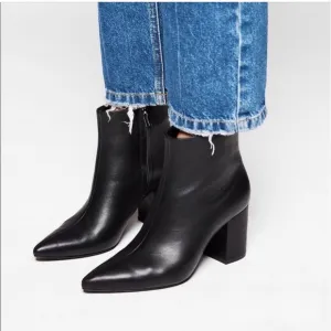 Anine Bing Black Leather Ankle Boots