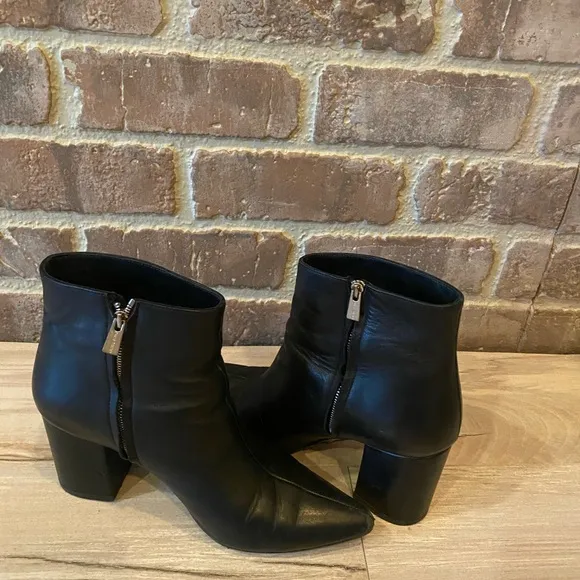 Anine Bing Black Leather Ankle Boots
