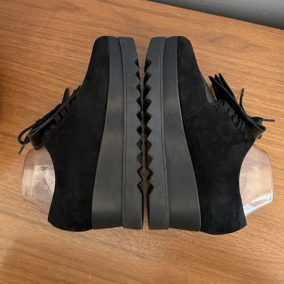Anne Fontaine Georgio Platform Sneakers w/ Removable Fringe Black Size 39 Loafer