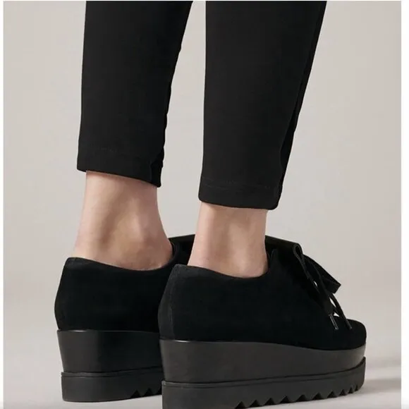Anne Fontaine Georgio Platform Sneakers w/ Removable Fringe Black Size 39 Loafer